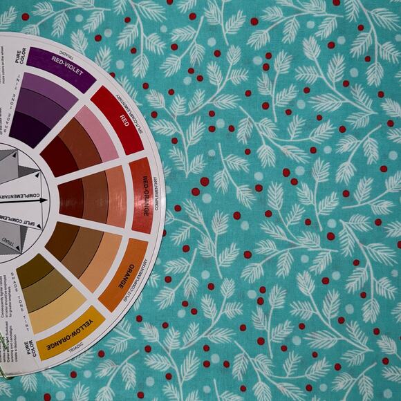 Winter Christmas Furry and Bright in Teal by Andover Fabrics - 1 Yard - Picture 4 of 7